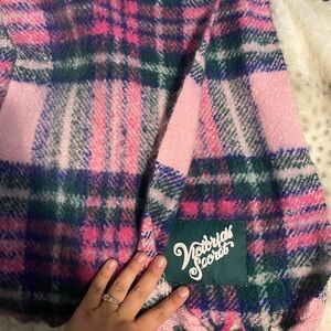 Victoria's Secret Pink and Green Plaid scarf